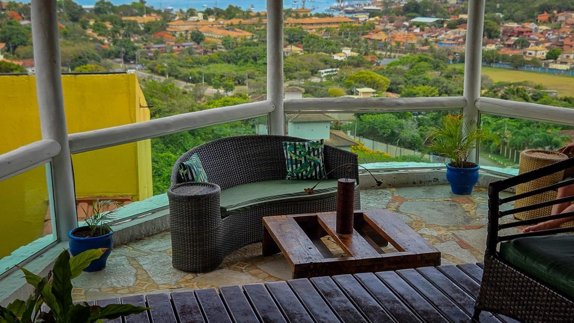 Bella Vista Ocean View Hotel Búzios Exterior foto A balcony in the city of Niterói, Brazil